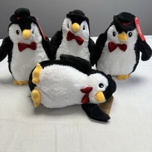 Lot Of 4 2025 Petsmart Dog Toy Stuffed Cheer Penguin Squeaky Chew Plush 11" New